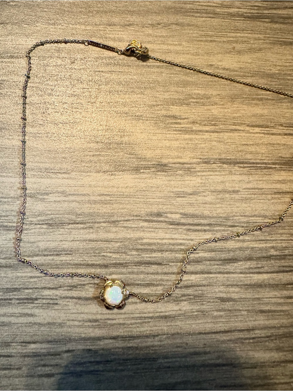 Kendra Scott Gold Opal Floral Pendant Necklace